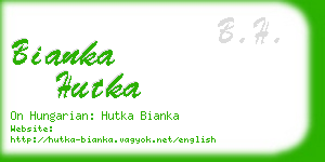 bianka hutka business card